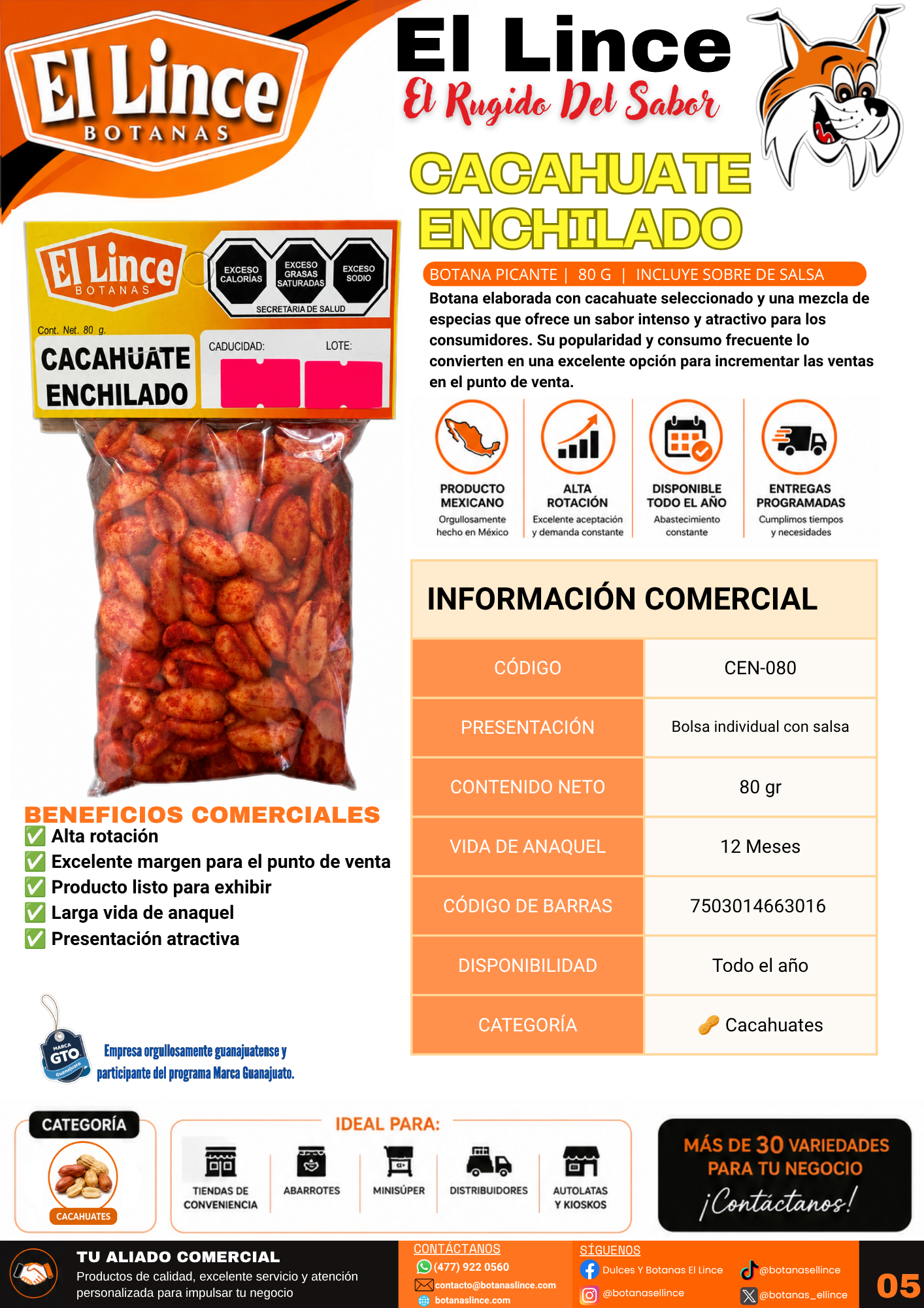 Ficha Cacahuate Enchilado