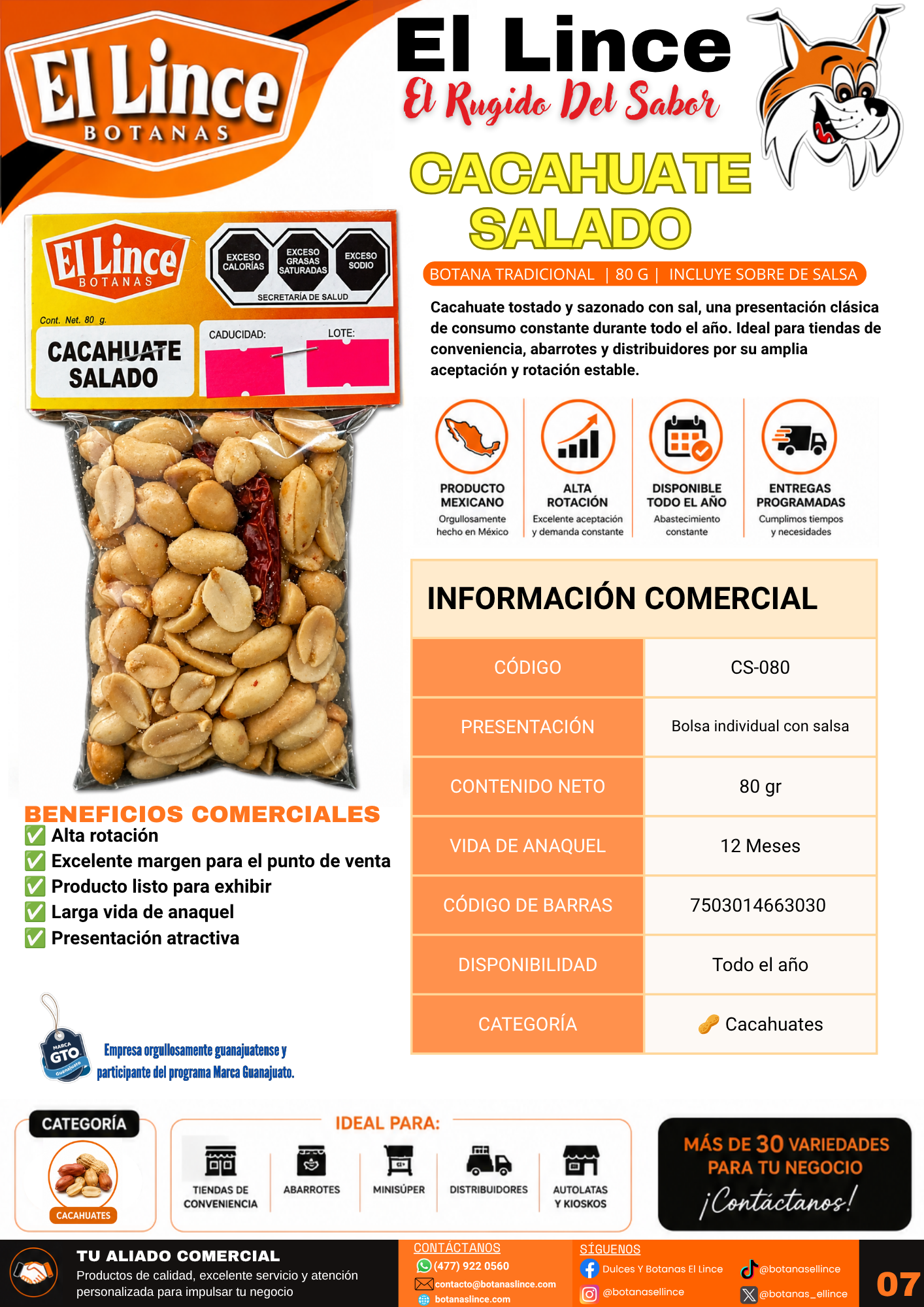 cacahuate salado